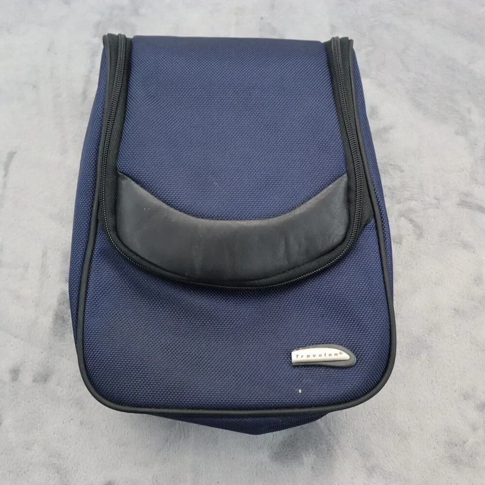 Travelon Carrying Bag Case Navy Blue Travel Tote Zip Closure Electronics Padded